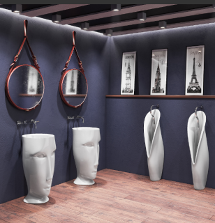 Раковина напольная Kerasan Artwork Moloco 474030 45см белый матовый